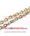 Cadena Oval Eslabón Irregular 8x6mm, Dorada (metro)