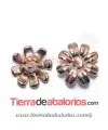 Flor 27mm para Brazalete con Pin y Silicona, Oro Rosa