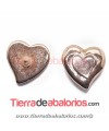 Corazón 25mm para Brazalete con Pin y Silicona, Oro Rosa