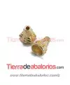 Capuchón Cónico 10x7,8mm Agujero 5mm, Dorado