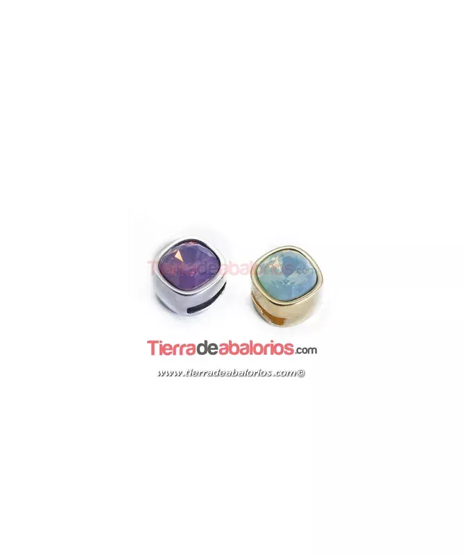 Entrepieza para Cabujón Swarovski 10mm, Plateada