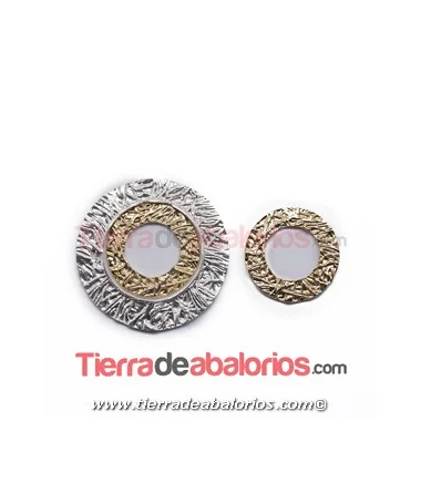 Aro Rústico 22mm Agujero Central 13mm, Dorado Aro Rústico 22mm Agujero Central 13mm, Dorado