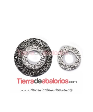 Aro Rústico 22mm Agujero Central 13mm, Plateado