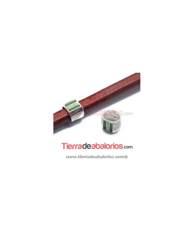 Entrepieza Regaliz Bandera Andalucía 13x12mm, Plateada Entrepieza Regaliz Bandera Andalucía 13x12mm, Plateada