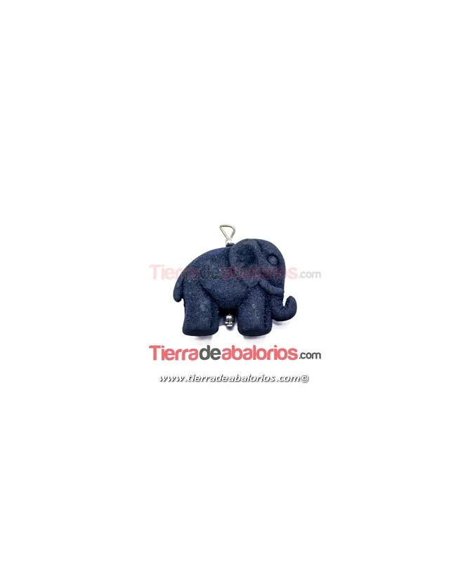 Lava Etna Colgante Elefante 25x30mm Azul Marino