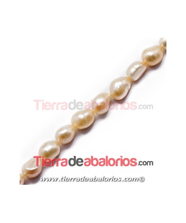 Perla Cultivada Barroca Irregular 14x12mm Salmón