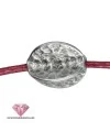 Entrepieza Rugosa 14x13mm Agujero 2mm, Plateada