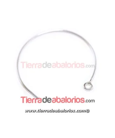 Cadena Cola de Ratón de 7cm con Anilla, Plata de Ley Cadena Cola de Ratón de 7cm con Anilla, Plata de Ley