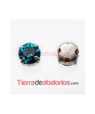 Chatón Engastado Swarovski SS20, Blue Zircon