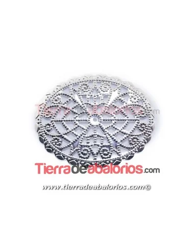 Filigrana Ovalada 45x36mm, Plateada