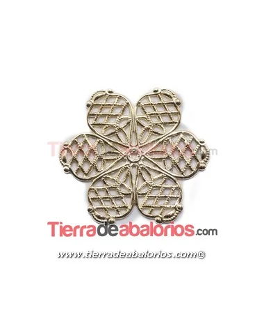 Filigrana Flor 28mm, Dorada Filigrana Flor 28mm, Dorada