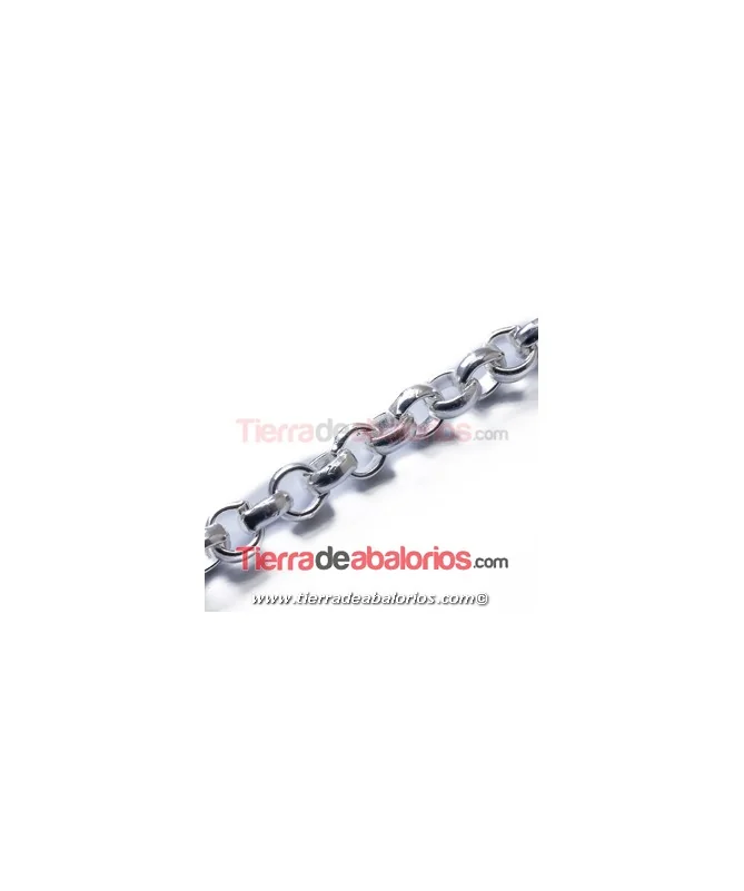 Cadena Eslabón Rulot 10x4mm, Plateada (metro)