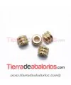 Tubo Triple 6,6x5mm, Agujero 2,9mm, Dorado