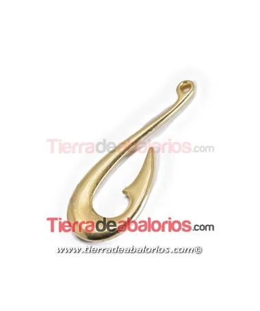Cierre o Colgante Anzuelo 48x18mm, Dorado