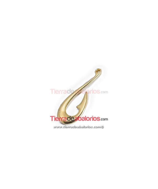 Cierre o Colgante Anzuelo 48x18mm, Dorado