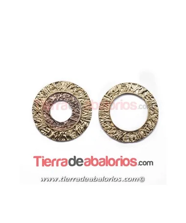 Aro Rústico 36mm Agujero Central 22mm, Dorado Aro Rústico 36mm Agujero Central 22mm, Dorado