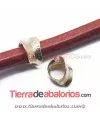 Entrepieza Regaliz Irregular 15x11mm Agujero 10x7mm Dorada