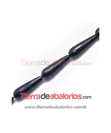 Piedra Sol Gota Facetada 30x10mm Agujero 1,5mm Azúl Piedra Sol Gota Facetada 30x10mm Agujero 1,5mm Azúl