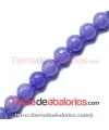 Jade Bola Facetada 12mm Agujero 1,5mm Lila