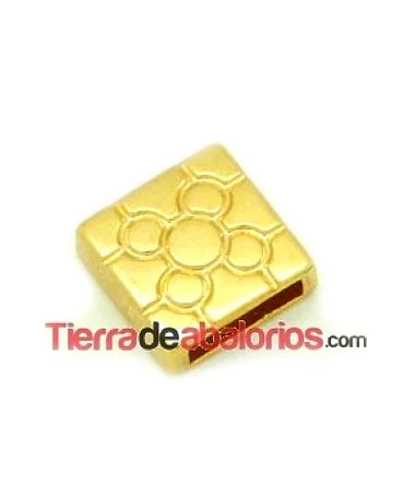 Pasador Baldosa 14x14mm Agujero 10x2mm Dorada