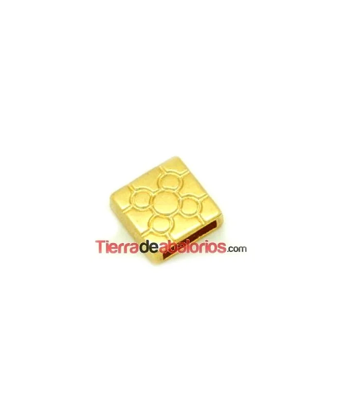 Pasador Baldosa 14x14mm Agujero 10x2mm Dorada