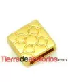 Pasador Baldosa 14x14mm Agujero 10x2mm Dorada