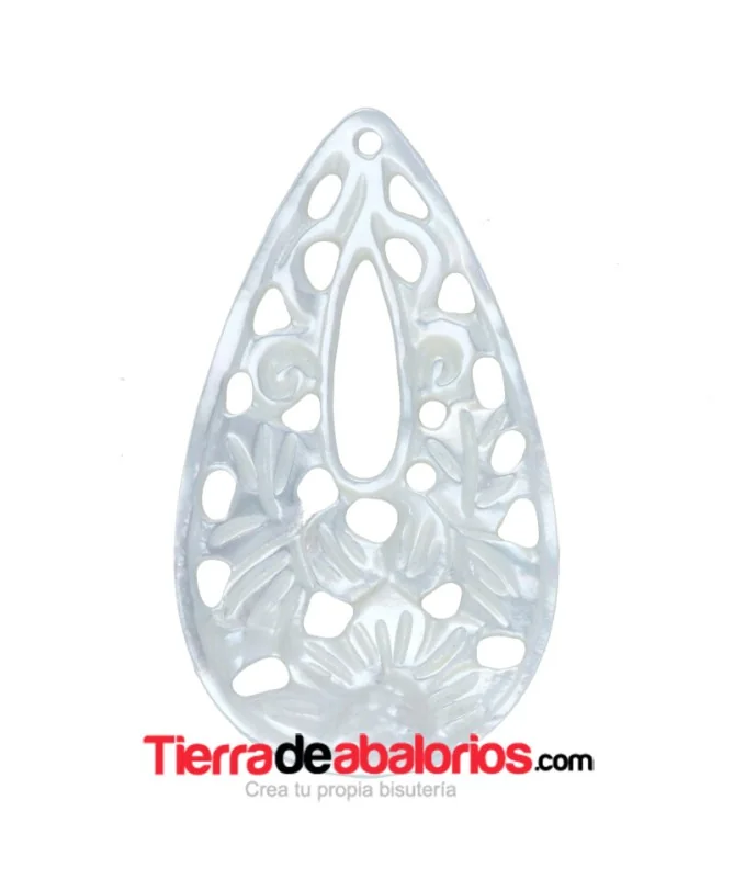 Nacar Colgante 37x23mm Grosor 1,8mm