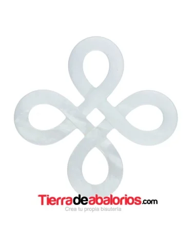 Nacar Entrepieza Flor 35mm, Grosor 2,2mm