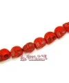 Calavera Howlita 20x14mm Agujero 1,6mm, Roja