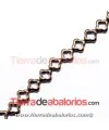 Hematite Pasador Hueco 12mm Agujero 1,5mm Cobre Metalizado