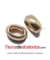 Entrepieza para Cierre 14x11mm Agujero 8x5mm Dorado Rugoso