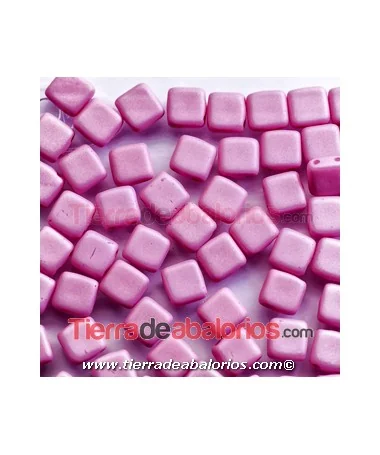 Tila Checa 6mm Pastel Pink Mate Tila Checa 6mm Pastel Pink Mate