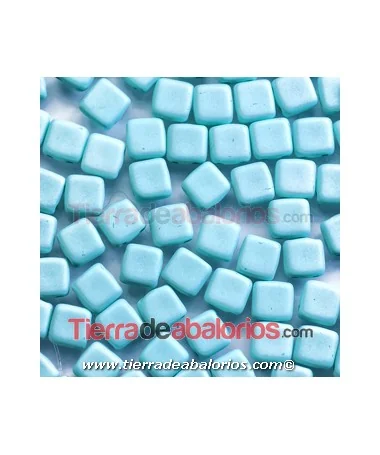 Tila Checa 6mm Pastel Mint Mate Tila Checa 6mm Pastel Mint Mate