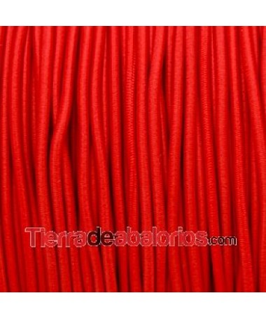 Cordón Elástico 4mm Rojo (metro)