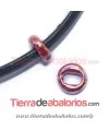 Cerámica Aro 18mm Agujero 10x7mm Rojo