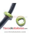 Cerámica Aro 18mm Agujero 10x7mm Verde Oliva