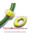 Cerámica Eye 26x16x10mm Agujero 11x7mm Amarillo