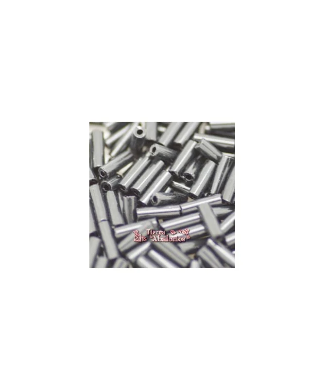 Canutillo 7x2mm Agujero 0,6mm, Hematite
