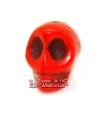 Calavera Howlita 12x9mm Agujero 1mm Roja