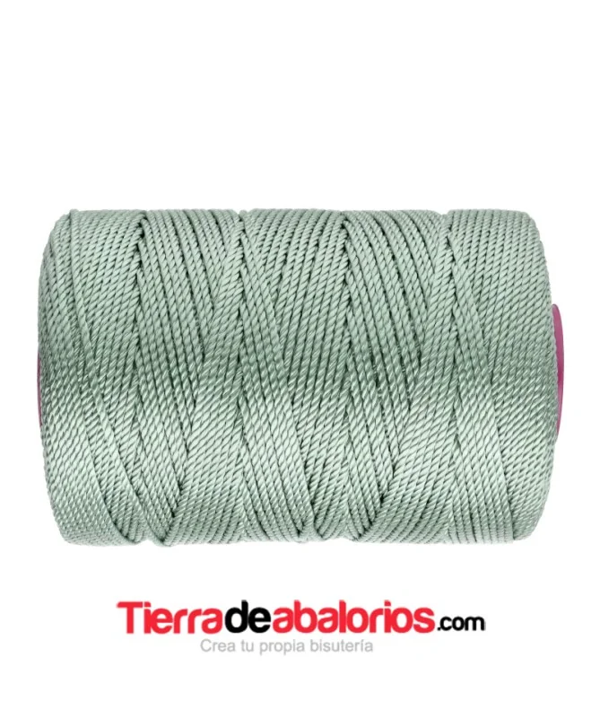 Hilo Trenzado de Nylon 1,5mm - Gris Verdoso Hilo Trenzado de Nylon 1,5mm - Gris Verdoso