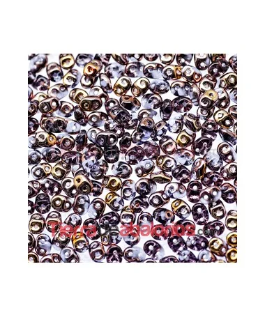 Superdúo 2,5x5mm Tanzanite Capri Gold