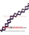 Hematite Pasador Hueco 12mm Agujero 1,5mm Morado Met.