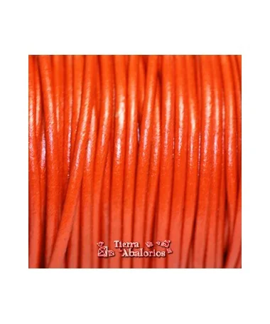 Cordón de Cuero 2,5mm Naranja