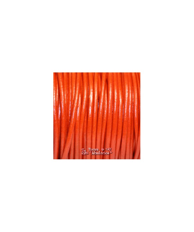 Cordón de Cuero 2,5mm Naranja
