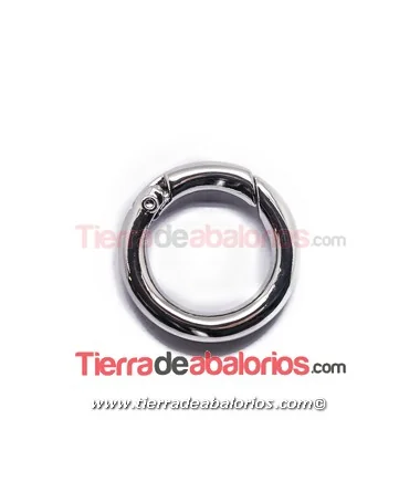 Anilla Cierre para Bolso o Llavero 24mm Plata Brillo
