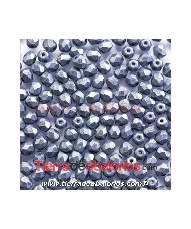 Facetada 4mm Jet Hematite Mate