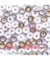 Whell Beads 6mm White Capri Gold (5grs)
