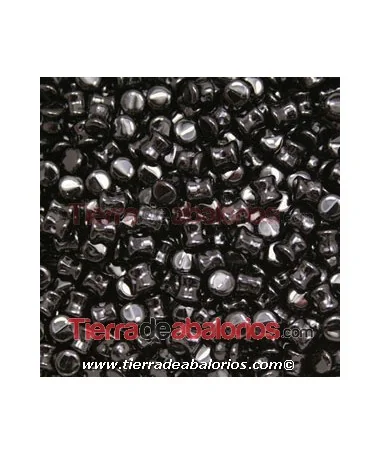 Pellet Diabolo Beads 4x6mm Jet (50 uds)