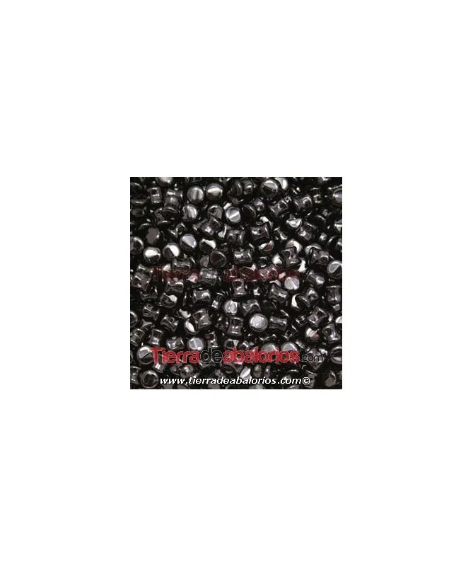Pellet Diabolo Beads 4x6mm Jet (50 uds)