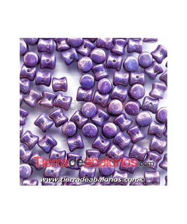 Pellet Diabolo Beads 4x6mm Lila Vega Luster (50 uds)